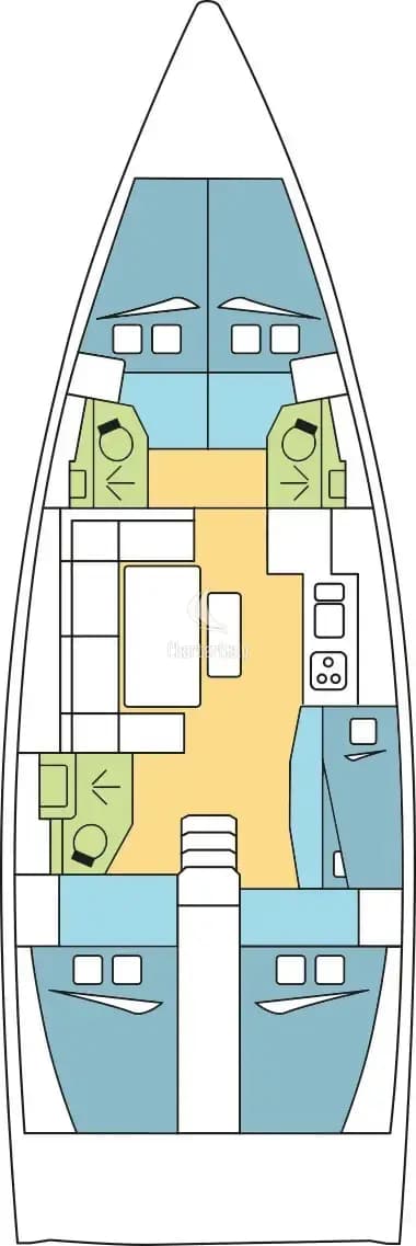 Dufour 460 GL - 5 cab. - IBIS - 2