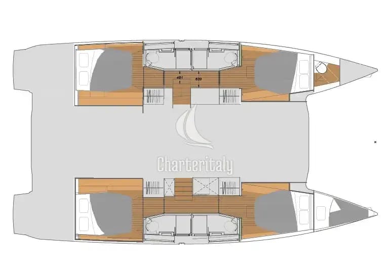 Fountaine Pajot Elba 45 - 4 + 1 cab. - Ruinart - 3