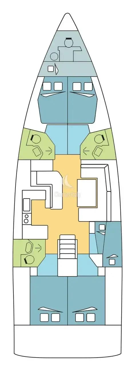 Oceanis 51.1 - 5 + 1 cab. - KLEE - 2