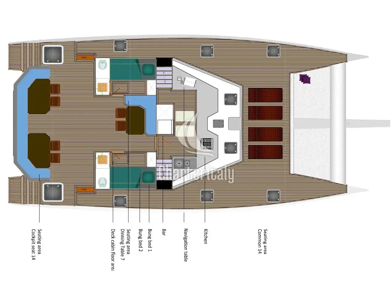 Catamaran - Emerald (cabin 3) - 11