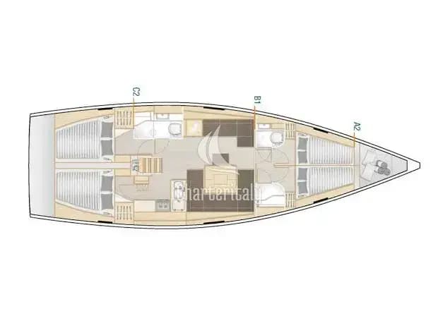 Hanse 458 - Celine 1 - 3