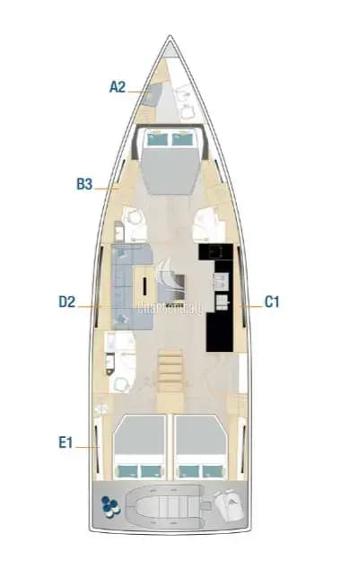 Hanse 510 - 3 + 1 cab. - El Hana - 2