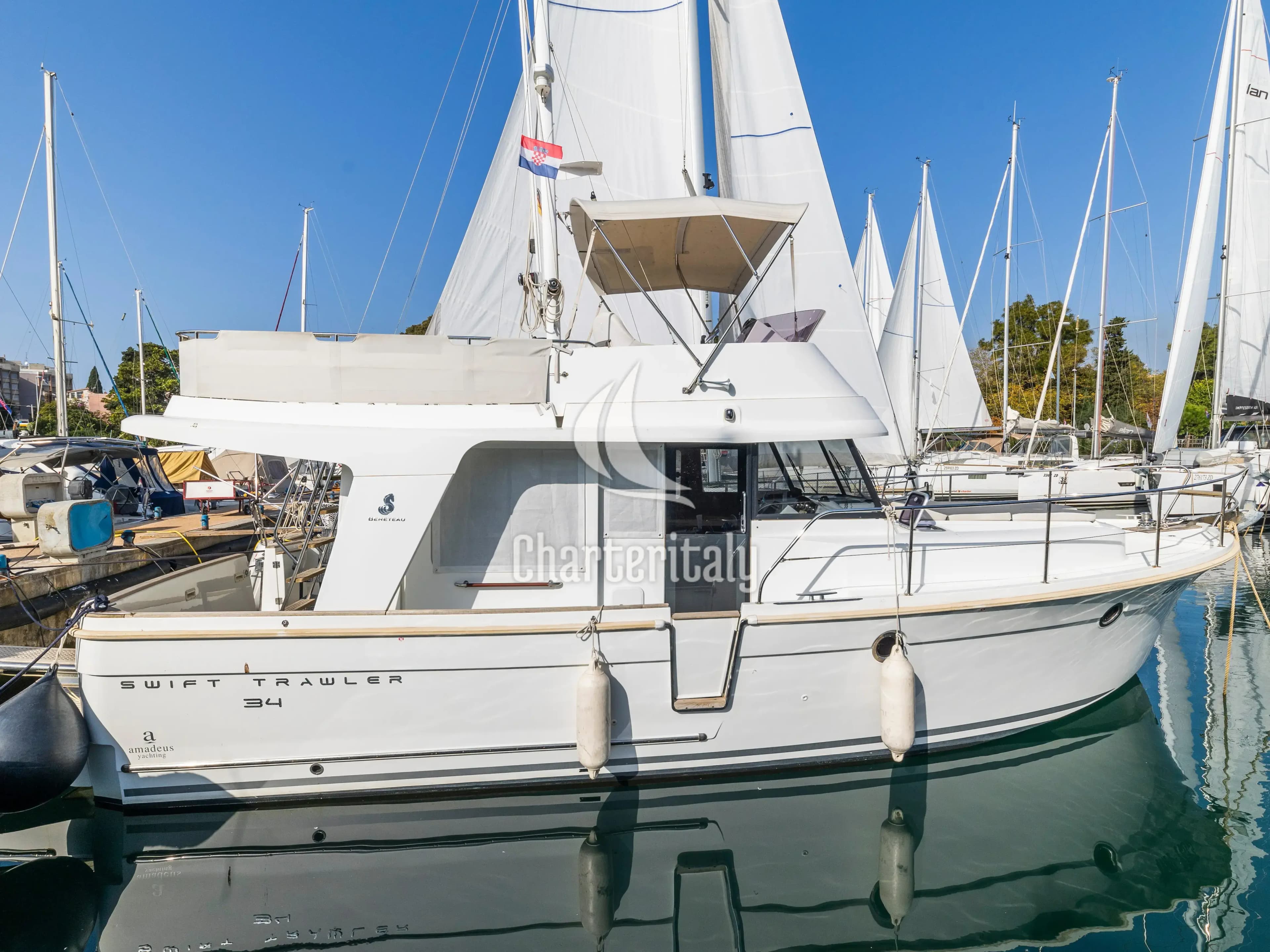 Swift Trawler 34 Fly - Blue Sky - 1